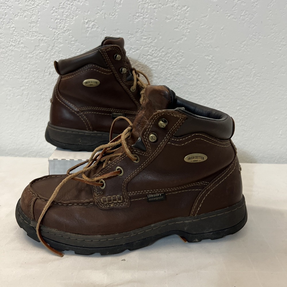 Red Wing Irish Setter Hunt Stock 3875 Waterproof Boots Brown Mens Size 9.5D EUC